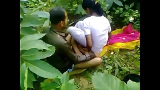 Indian school bird fucking instructor in outdoor sex