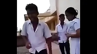 Indian School Girl And Boys Doing Masti In Slay rub elbows with Classroom