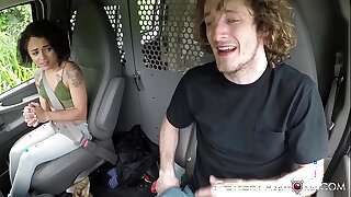 Little hitchhiking floosie Holly Hendrix fucked rough and hard